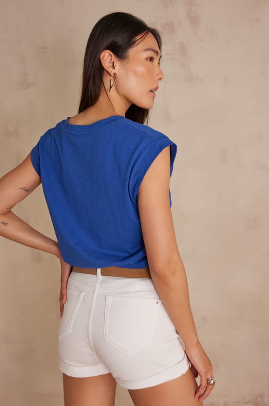 DELYA cotton T-shirt;${refinementColor}