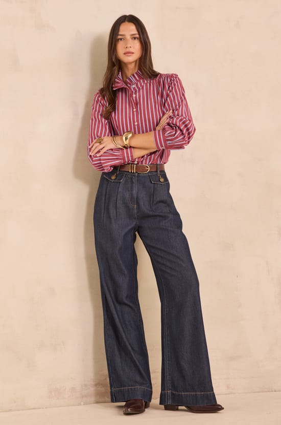 Jean with wide legs SULLIVAN;${refinementColor}