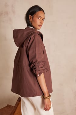 Korte ANNETTE parka in katoen;${refinementColor}