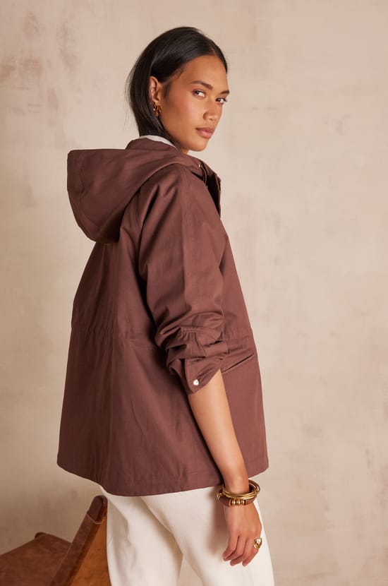 ANNETTE short cotton parka;${refinementColor}
