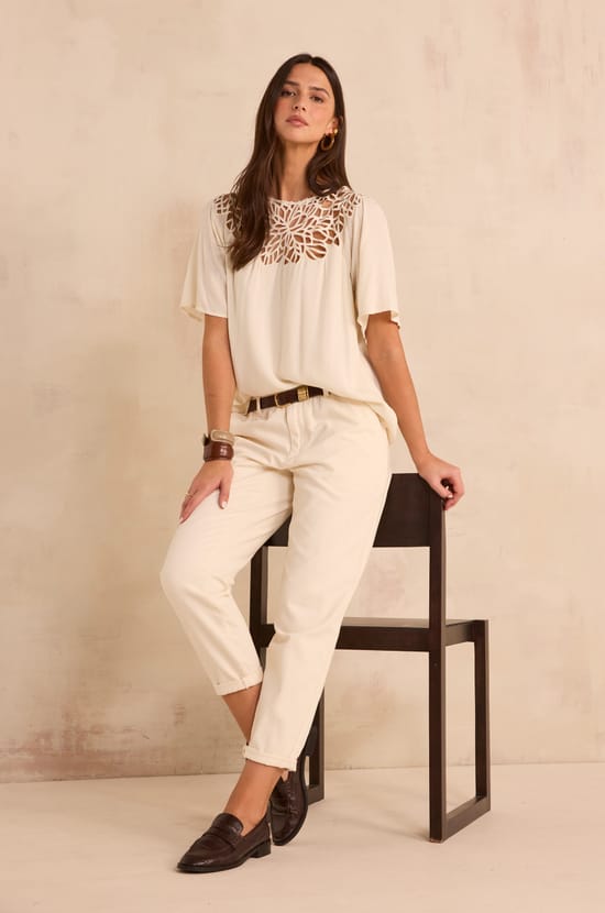 Cotton chino pants SABIL;${refinementColor}