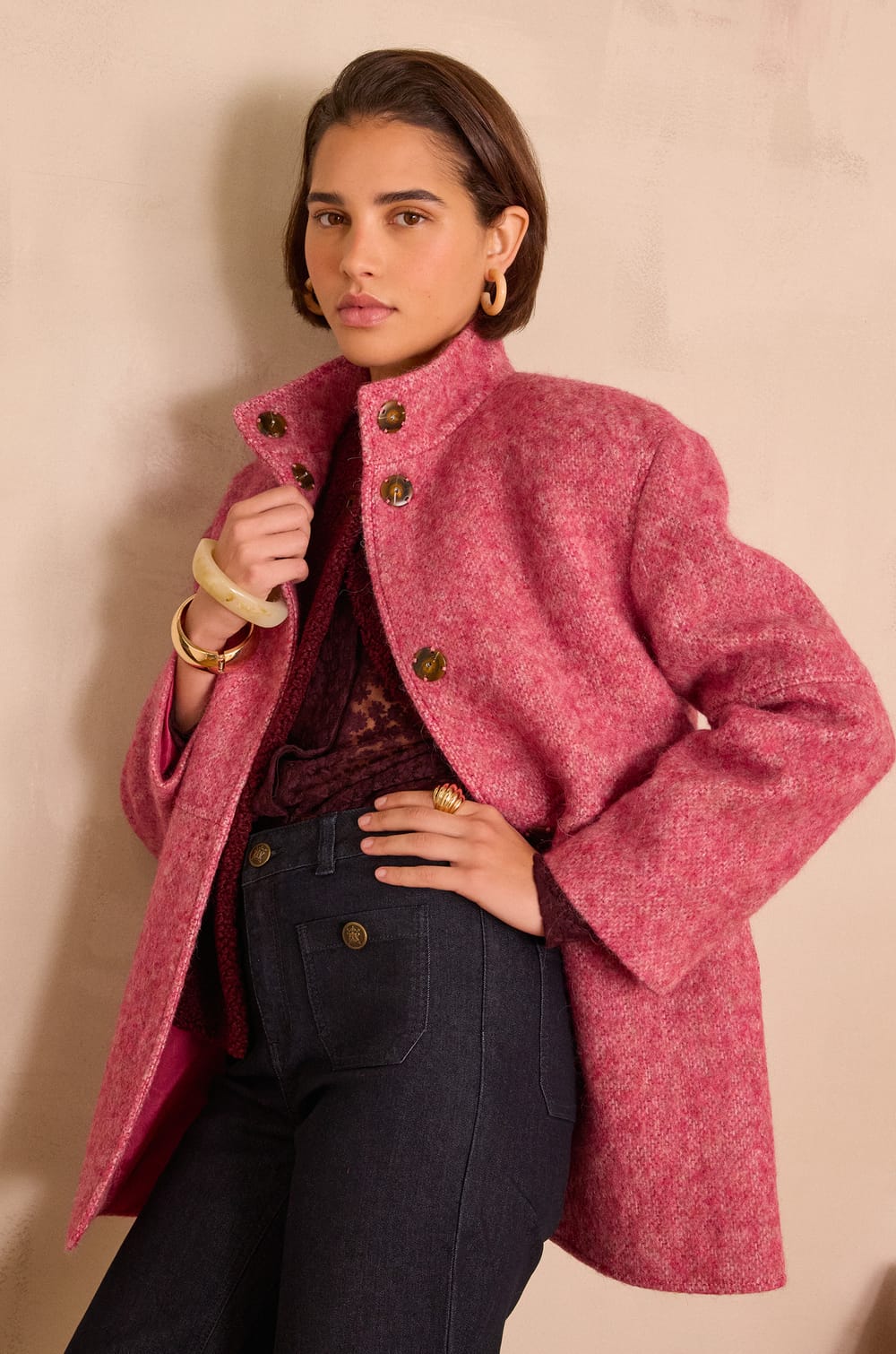 LAMIA wool coat;${refinementColor}