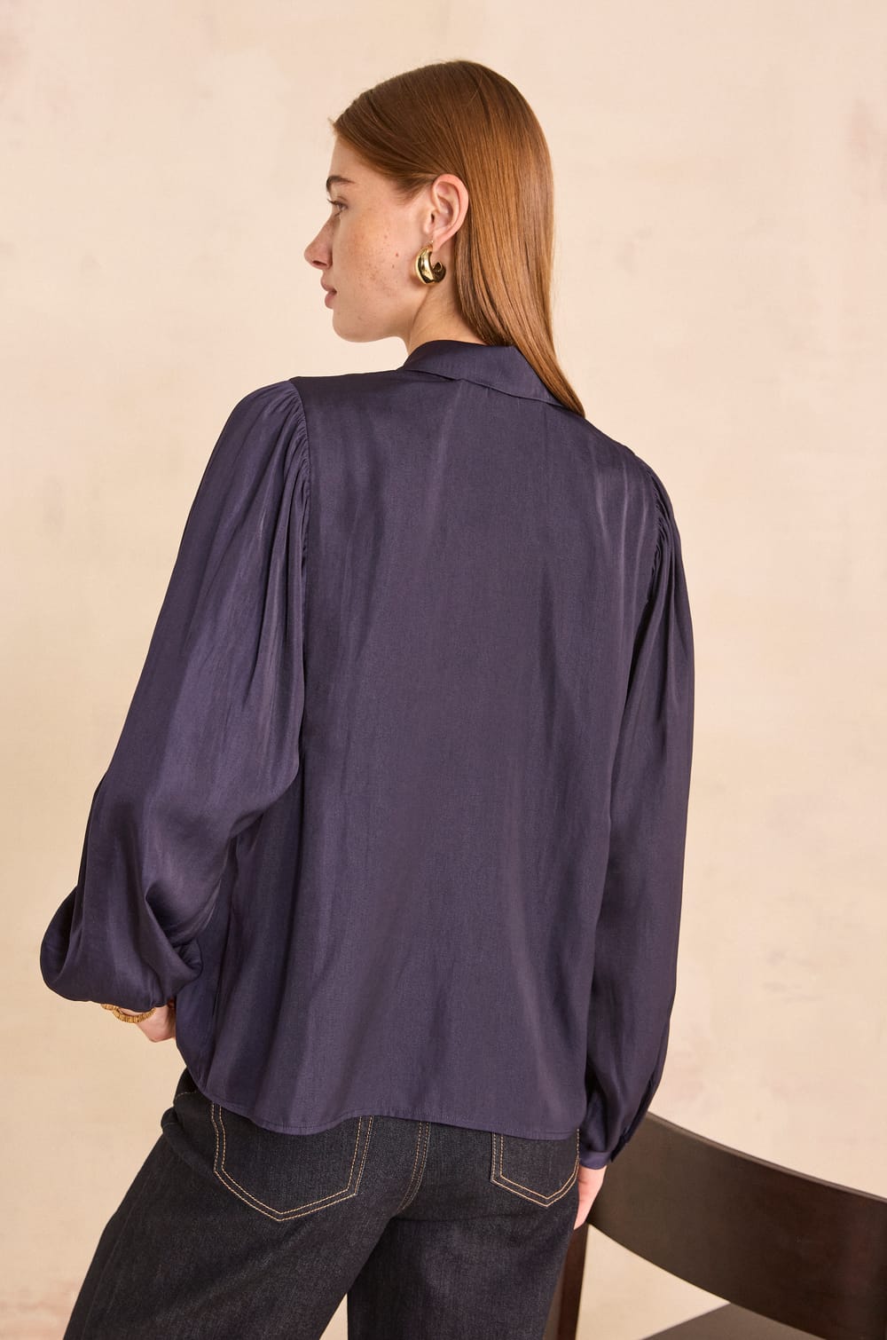 Satin blouse MARION;${refinementColor}