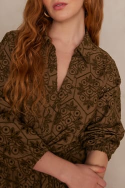 Robe LISE brod&eacute;e en coton;${refinementColor}