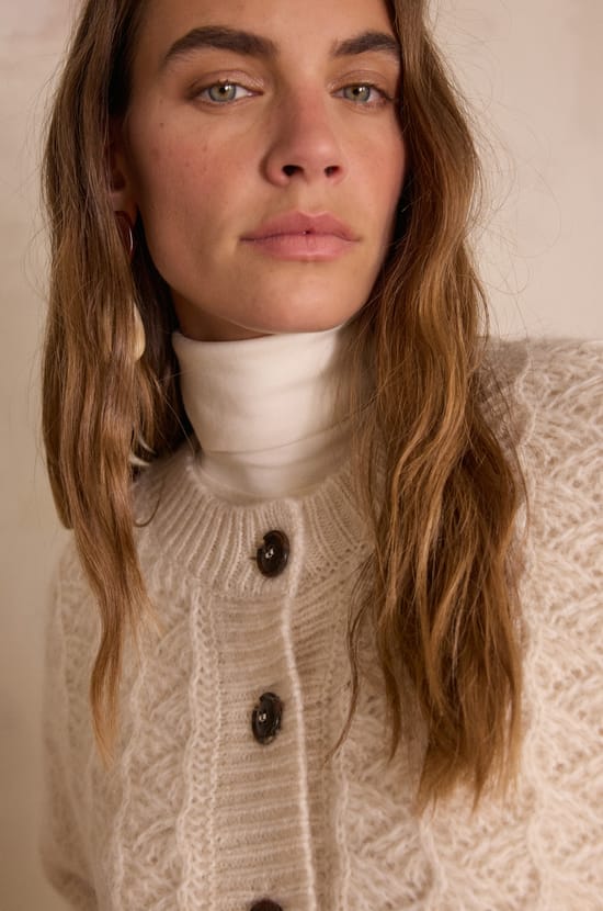 COSMO mohair and wool Cardigan;${refinementColor}