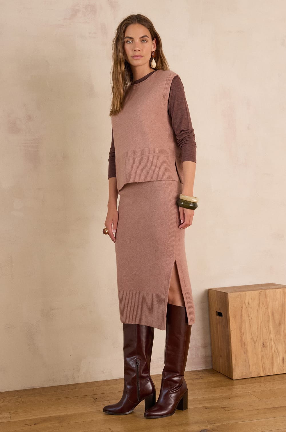 Pull sans manches BARCLAY en laine;${refinementColor}