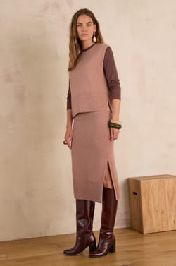 BARCLAY sleeveless jumper in wool;${refinementColor}