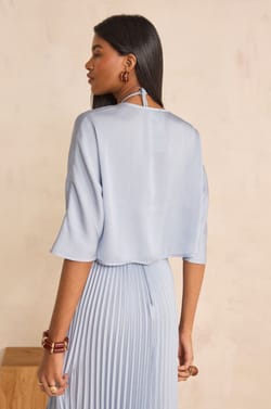 Flowy blouse with 3/4 sleeves DINO;${refinementColor}