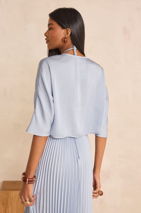 Flowy blouse with 3/4 sleeves DINO;${refinementColor}