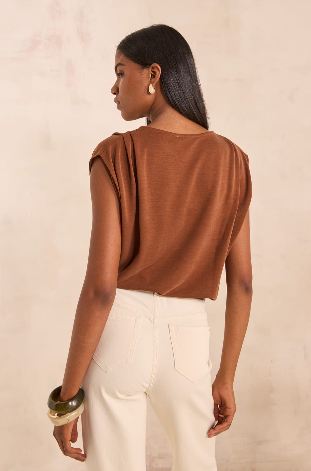 TIPHAINE sleeveless T-shirt;${refinementColor}