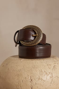 NINA leather belt;${refinementColor}