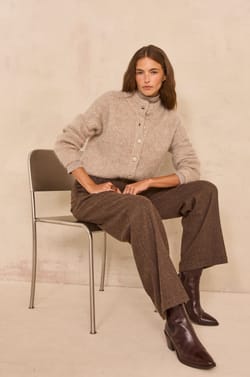 AIMEE long sleeves sweater in mixed mohair;${refinementColor}