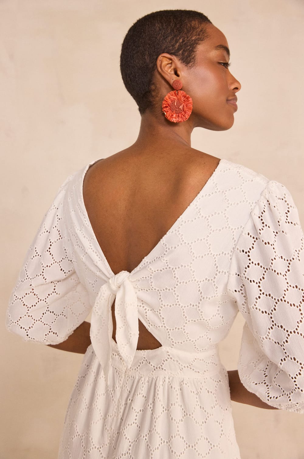 Embroidered long dress BIJOU;${refinementColor}