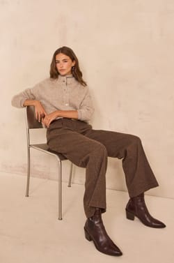AIMEE long sleeves sweater in mixed mohair;${refinementColor}