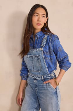 Salopette en denim RAPHAELLE;${refinementColor}