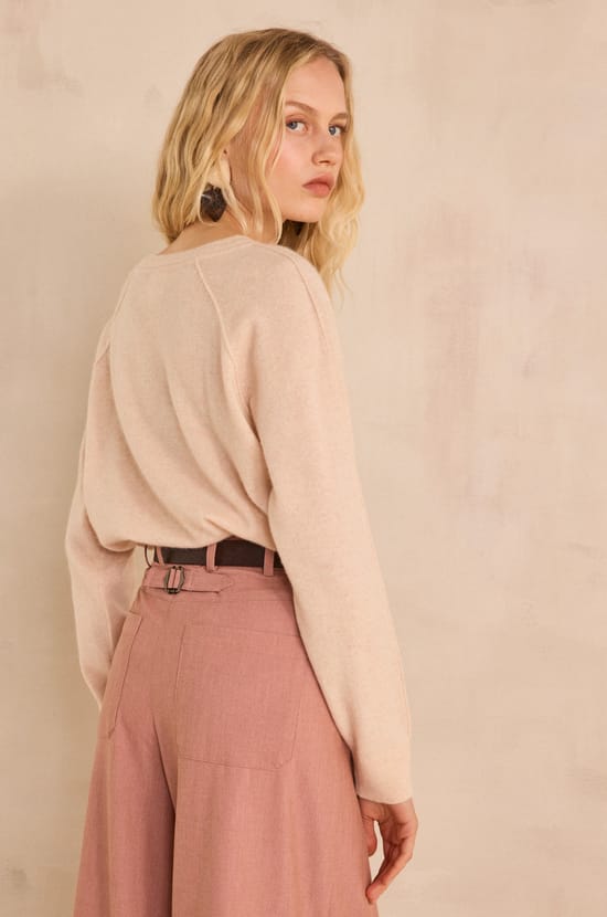 ARISTIDE long-sleeve cashmere sweater;${refinementColor}