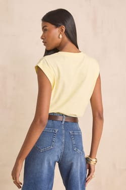 Sleeveless cotton T-shirt DELYA;${refinementColor}