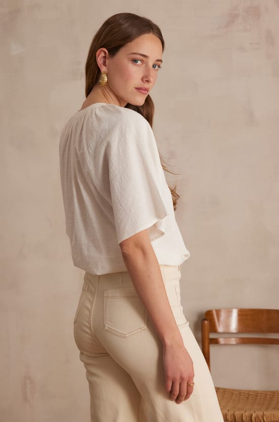 Blouse POKER en coton;${refinementColor}