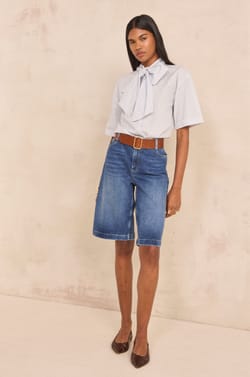 Mixed cotton Bermuda RAYAN;${refinementColor}