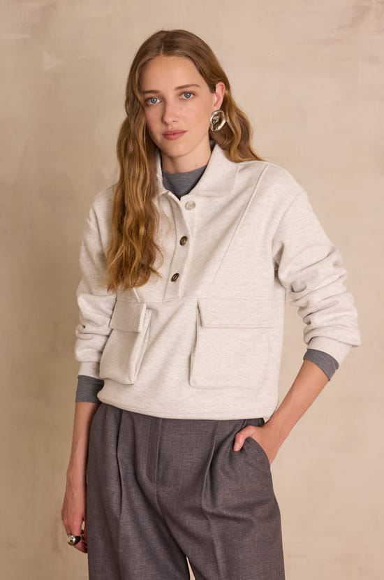 Sweat FABIEN en coton;${refinementColor}