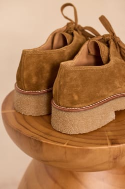 Flat suede derbies ORELIA;${refinementColor}