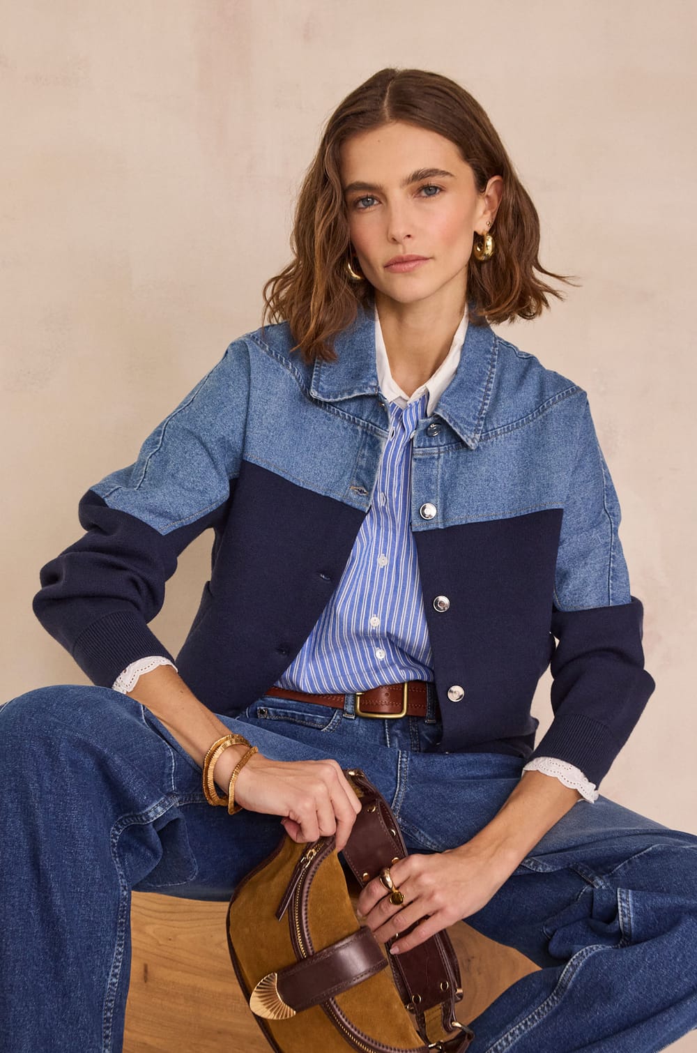 100% cotton striped shirt DIVINE;${refinementColor}