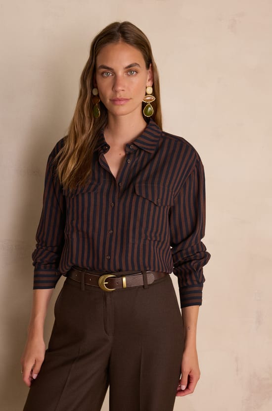 SONIA striped shirt;${refinementColor}
