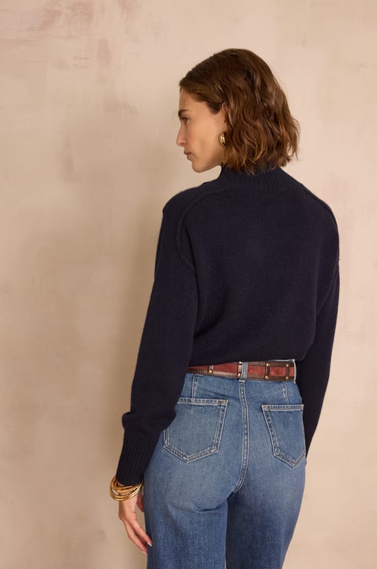 Turtleneck jumper in 100% 4-ply cashmere BRADLEY;${refinementColor}