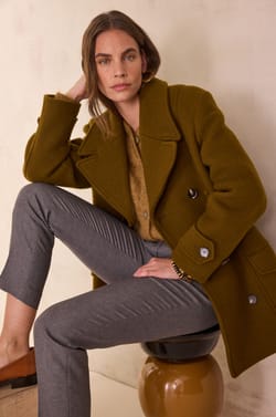 DJANIS wool pea coat;${refinementColor}