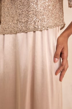 Shiny sequin straight dress;${refinementColor}