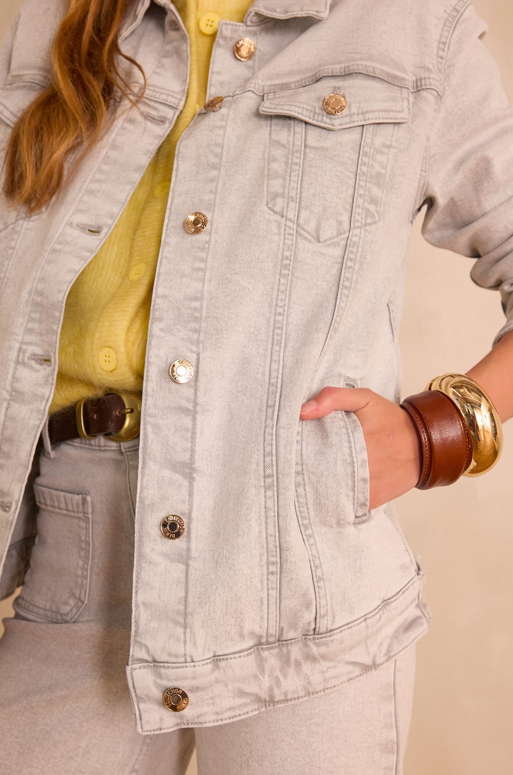 SOPHIE denim jacket;${refinementColor}