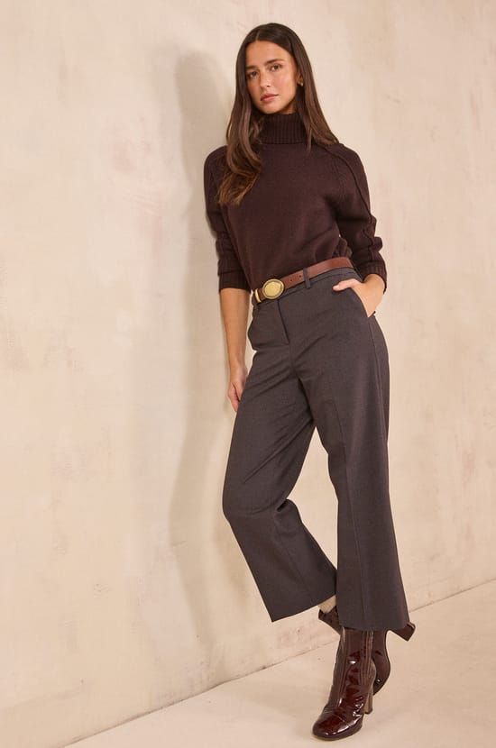 Pantalon droit marine LOLA ;${refinementColor}