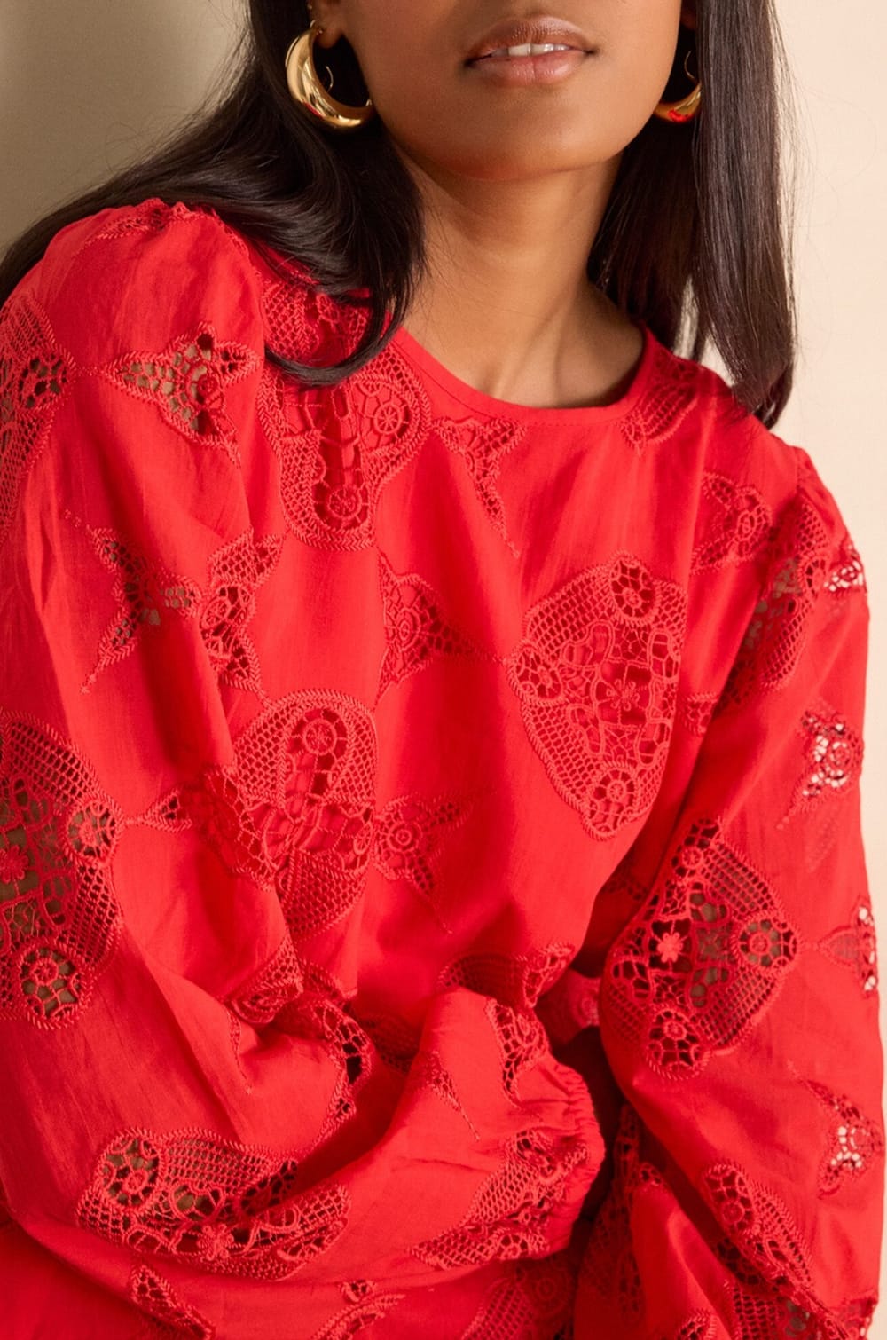 Blouse PALMA en coton;${refinementColor}