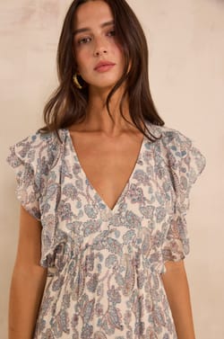Printed flowy dress BOUCHRA;${refinementColor}