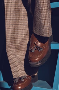 VALENTIN leather loafers;${refinementColor}