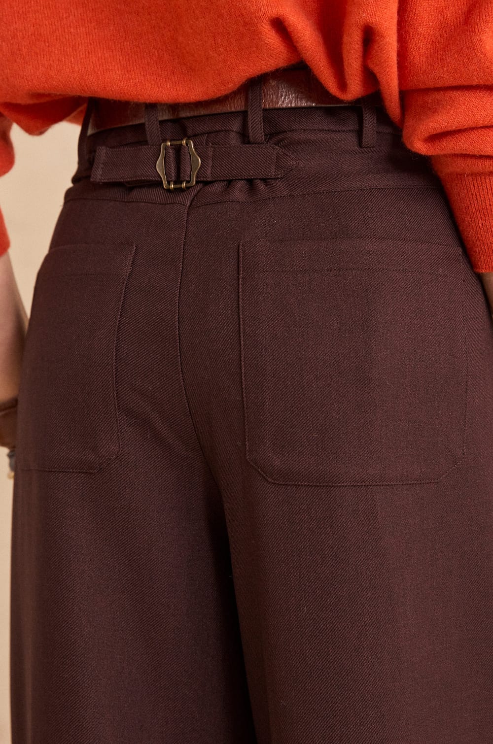 Daisy pleated wide-leg trousers;${refinementColor}