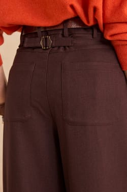 Daisy pleated wide-leg trousers;${refinementColor}