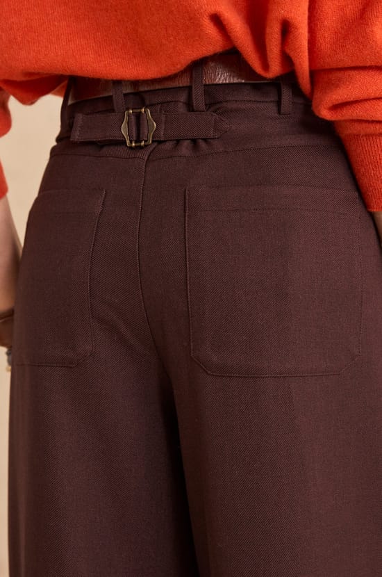 Daisy pleated wide-leg trousers;${refinementColor}