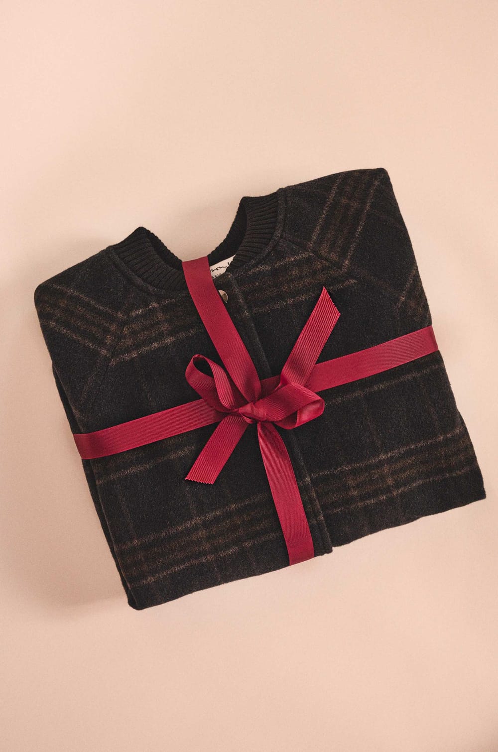 KIM checked wool bomber jacket;${refinementColor}