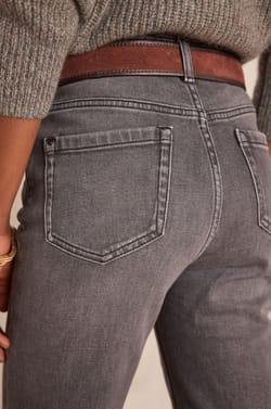 DELIA CROPPED straight jeans in cotton;${refinementColor}