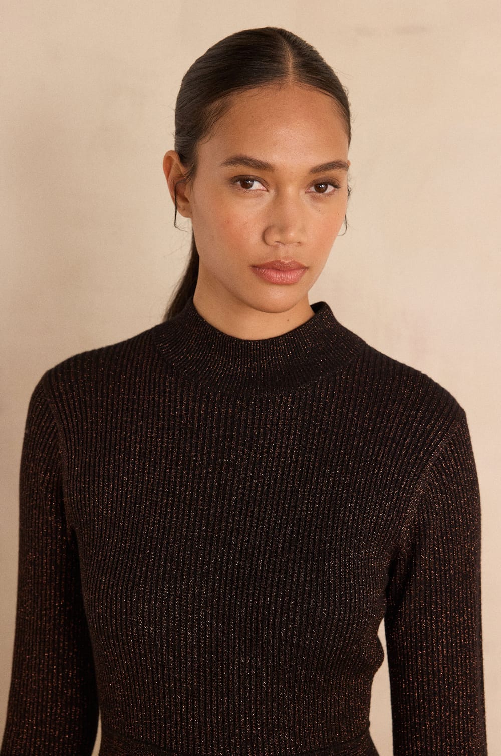 Glitter knit dress RADIEUSE;${refinementColor}