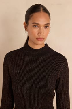 Glitter knit dress RADIEUSE;${refinementColor}