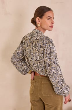 Arabesque print DELICE blouse;${refinementColor}