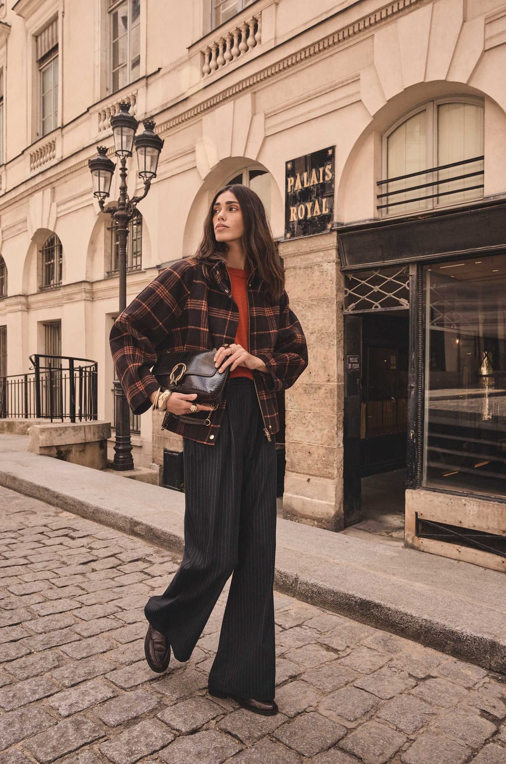 Pantalon large &agrave; rayures FLAUBERT;${refinementColor}
