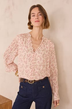 Blouse &agrave; imprim&eacute; floral DAIANA;${refinementColor}