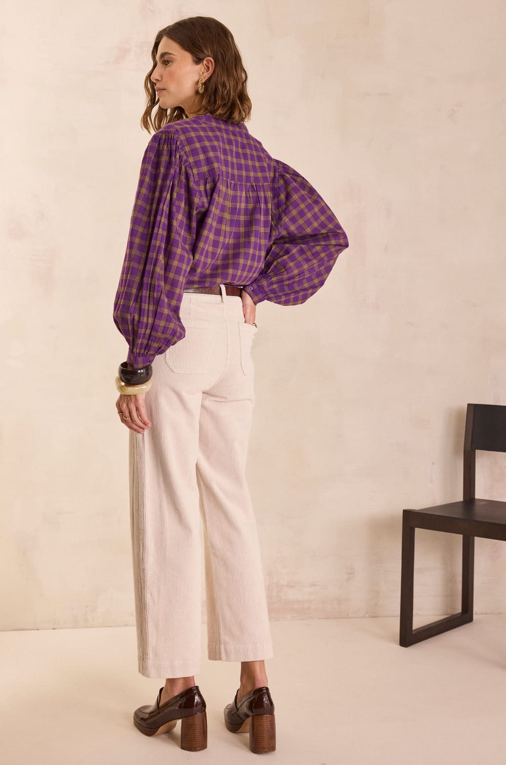 MAE wide corduroy trousers;${refinementColor}