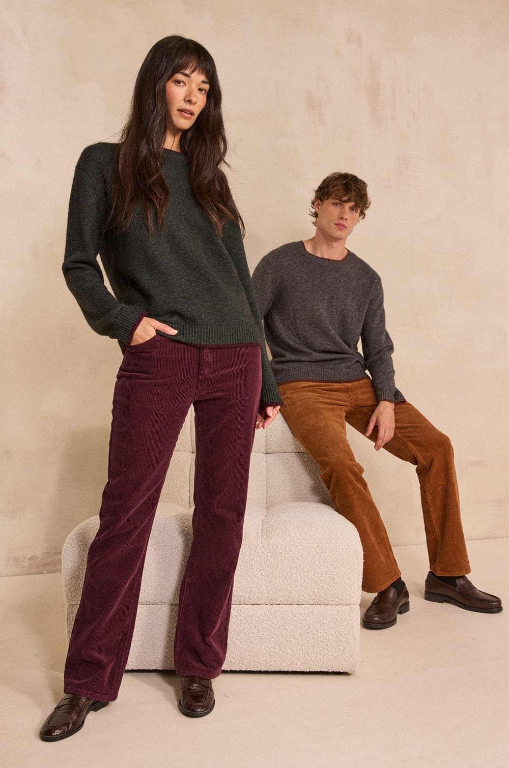 Unisex wide velvet pants ROMANTIC;${refinementColor}