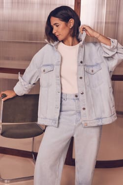 Veste en jean ultra oversize Audrey Lombard x Maison 123 CHARLIE;${refinementColor}