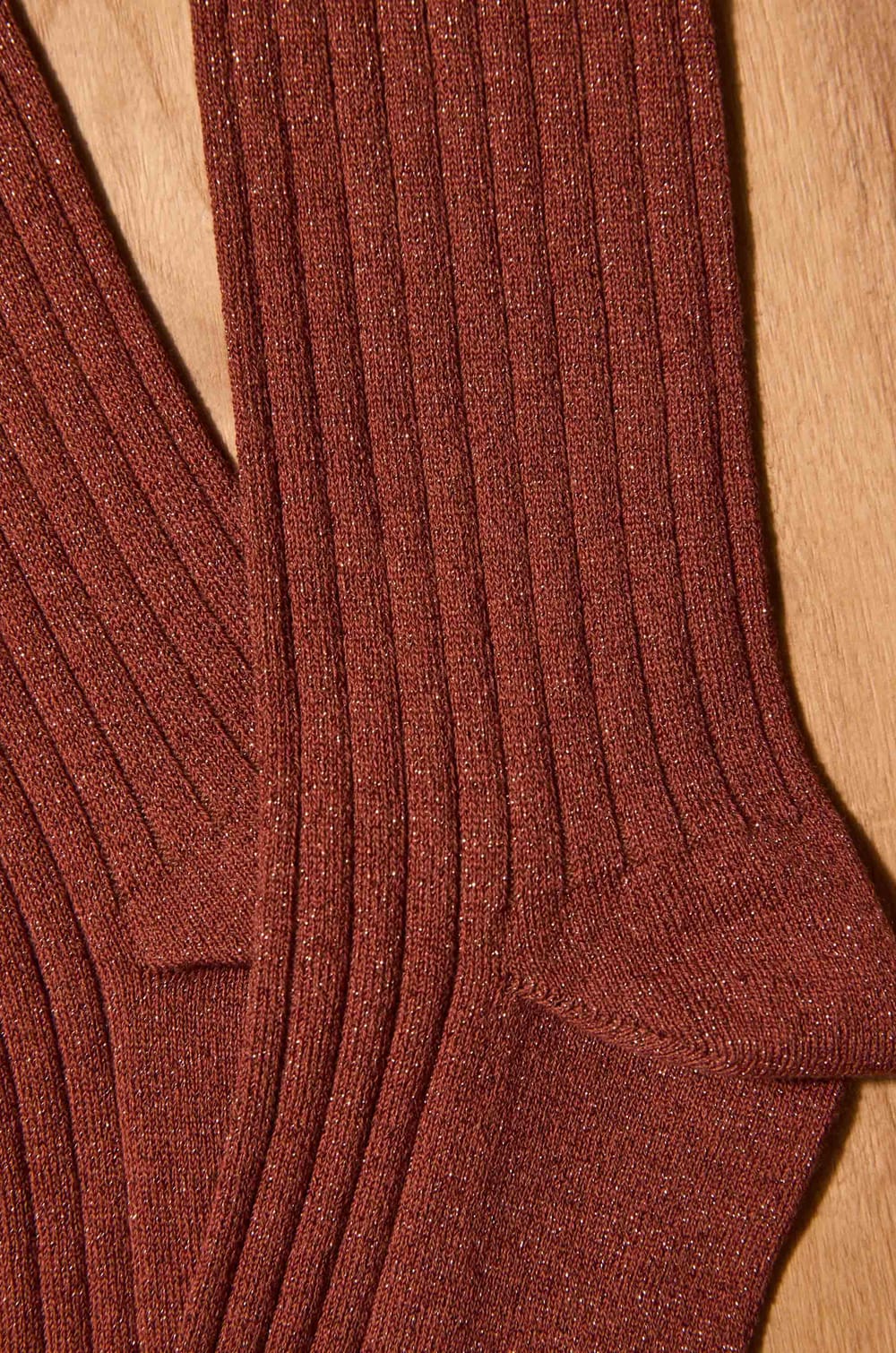 Chaussettes &agrave; rayures cannelle FEVER;${refinementColor}