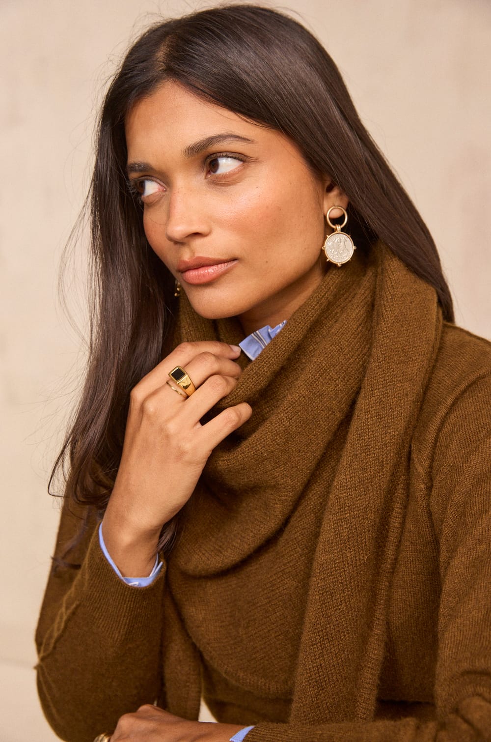 RACHELLE cashmere scarf;${refinementColor}